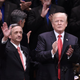 President Donald Trump and Pastor Robert Jeffress participate in the Celebrate Freedom Rally at the John F. Kennedy Center for the Performing Arts on July 1, 2017, in Washington, D.C.